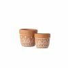 SULLIVANS Orange Cement Planter (Set of 2) -Green Haven Store orange sullivans plant pots cmt1180 64 1000