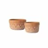 SULLIVANS Orange Cement Dish Garden Pot (Set of 2) -Green Haven Store orange sullivans plant pots cmt1181 64 1000