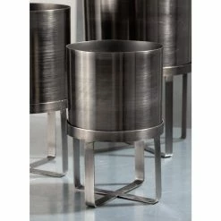 Green Haven Store -Green Haven Store pewter sullivans plant pots met1627 c3 1000