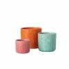 SULLIVANS Multi-Color Ceramic Floral Relief Flower Pot (Set of 3) 2 SULLIVANS Multi-Color Ceramic Floral Relief Flower Pot (Set of 3) -Green Haven Store pink blue orange sullivans plant pots cm2872 64 1000