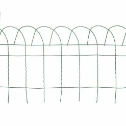 Vigoro 14 in. x 20 ft. Rolled Metal Garden Fence, Green -Green Haven Store powder coated green vigoro garden fencing 89311hd 4f 1000
