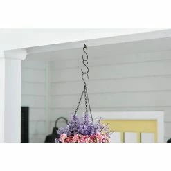 Vigoro 1.77 in. x 0.157 in. x 3.35 in. Black Metal Extender Hooks (2-Pack) -Green Haven Store powder coating vigoro plant hangers 541117 40 1000