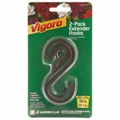 Vigoro 1.77 in. x 0.157 in. x 3.35 in. Black Metal Extender Hooks (2-Pack) -Green Haven Store powder coating vigoro plant hangers 541117 a0 1000