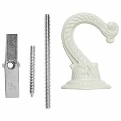 Vigoro 1.75 in. x 1.5 in. x 2.25 in. White Metal Large Ceiling Hook -Green Haven Store powder coating vigoro plant hangers 542229 a0 1000