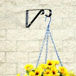 Vigoro 9.81 in. x 0.625 in. x 4.5 in. Black Iron Plant Bracket -Green Haven Store powder coating vigoro plant hangers 570591 66 1000