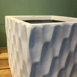 KANTE 16 in. W Square Pure White Concrete/Fiberglass Indoor Outdoor Elegant Retro Planter -Green Haven Store pure white kante plant pots osf0201c c80011 44 1000