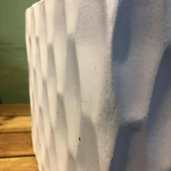 KANTE 16 in. W Square Pure White Concrete/Fiberglass Indoor Outdoor Elegant Retro Planter -Green Haven Store pure white kante plant pots osf0201c c80011 4f 1000