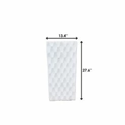 KANTE 27.6 in. H Square Pure White Concrete/Fiberglass Indoor Outdoor Elegant Retro Tall Planter 15 KANTE 27.6 in. H Square Pure White Concrete/Fiberglass Indoor Outdoor Elegant Retro Tall Planter -Green Haven Store pure white kante plant pots osf0202c c80011 76 1000