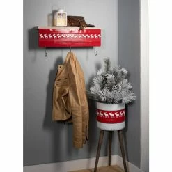 SULLIVANS Red & White Reindeer Metal and Wood Planter Stand (Set of 2) 7 SULLIVANS Red & White Reindeer Metal and Wood Planter Stand (Set of 2) -Green Haven Store red sullivans plant pots met1741 4f 1000