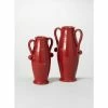 SULLIVANS Red Ceramic Handled Urn (Set of 2) -Green Haven Store red sullivans urn planters cm2955 64 1000