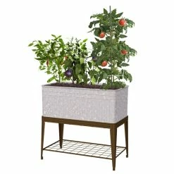 Vigoro Vintage Steel Stand Up Garden Planter with Stand 9 Vigoro Vintage Steel Stand Up Garden Planter with Stand -Green Haven Store rust and galvanized vigoro elevated garden beds 82231hd 4f 1000