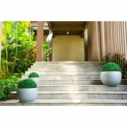 KANTE 20 in., 16 in. and 12 in. W Round Slate Gray Concrete/Fiberglass Indoor Outdoor Elegant Bowl Planters (Set of 3) -Green Haven Store slate gray kante plant pots osc0049abc c60611 44 1000