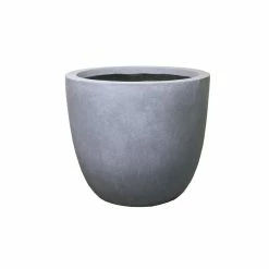 KANTE 10 in. W Round Slate Gray Concrete/Fiberglass Indoor Outdoor Elegant Planter -Green Haven Store slate gray kante plant pots osc0050a c60611 c3 1000