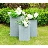 KANTE 19 in. x 16 in. and 13 in. H Square Slate Gray Concrete/Fiberglass Indoor Outdoor Elegant Planters (Set of 3) -Green Haven Store slate gray kante plant pots osf0007abc c60611 64 1000