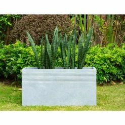 KANTE 31.5 in. L Rectangular Slate Gray Concrete/Fiberglass Indoor Outdoor Modern Elegant Planter 15 KANTE 31.5 in. L Rectangular Slate Gray Concrete/Fiberglass Indoor Outdoor Modern Elegant Planter -Green Haven Store slate gray kante plant pots osf0131b c60611 44 1000