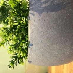 KANTE 8 in. Tall Slate Gray Lightweight Concrete Outdoor Round Bowl Planter -Green Haven Store slate gray kante plant pots rc0049a c60611 1f 1000