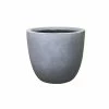 KANTE 9 in. Tall Slate Gray Lightweight Concrete Modern Outdoor Round Planter -Green Haven Store slate gray kante plant pots rc0050a c60611 64 1000