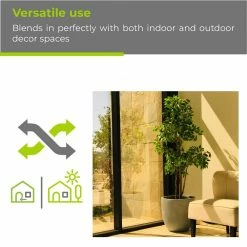 KANTE 12 in. Tall Slate Gray Lightweight Concrete Round Modern Outdoor Planter -Green Haven Store slate gray kante plant pots rc0050b c60611 76 1000