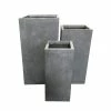 KANTE 28 in. Tall Slate Gray Lightweight Concrete Rectangle Modern Tapered Outdoor Planter (Set of 3) -Green Haven Store slate gray kante plant pots rf0002abc c60611 64 1000