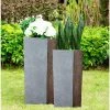 KANTE 28 in and 24 in. H Square Timber Ridge Concrete/Fiberglass Indoor Outdoor Elegant Tall Planters (Set of 2) 1 KANTE 28 in and 24 in. H Square Timber Ridge Concrete/Fiberglass Indoor Outdoor Elegant Tall Planters (Set of 2) -Green Haven Store timber ridge kante plant pots osf0218bc c80811 64 1000