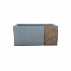 KANTE 31 in. L Rectangular Timber Ridge Concrete/Fiberglass Indoor Outdoor Elegant Long Planter -Green Haven Store timber ridge kante plant pots osf0219b c80811 c3 1000
