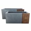 KANTE 31 in. and 23 in. Long Timber Ridge Lightweight Concrete Modern Rectangle Outdoor Planter Set 2 KANTE 31 in. and 23 in. Long Timber Ridge Lightweight Concrete Modern Rectangle Outdoor Planter Set -Green Haven Store timber ridge kante plant pots rf0219ab c80811 64 1000