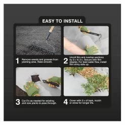 Vigoro 6 ft. x 100 ft. 2 oz. Black Flatbond (Non-Woven) Weed Barrier 13 Vigoro 6 ft. x 100 ft. 2 oz. Black Flatbond (Non-Woven) Weed Barrier -Green Haven Store vigoro landscape fabric 46617 4f 1000