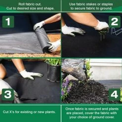 Vigoro 4 ft. x 200 ft. Point Bond Landscape Fabric -Green Haven Store vigoro landscape fabric nmv04200b 44 1000