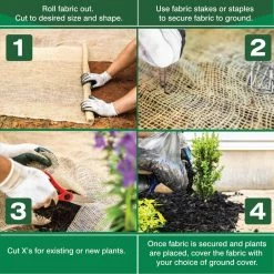 Vigoro 3 ft. x 24 ft. 100% Natural Burlap Landscape Fabric -Green Haven Store vigoro landscape fabric nmvb0324 fa 1000