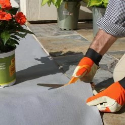 Vigoro 4 ft. x 100 ft. Matrix Grid Heavy-Duty Landscape Fabric (4-Pack) -Green Haven Store vigoro landscape fabric vpnm410085 4pk 44 1000