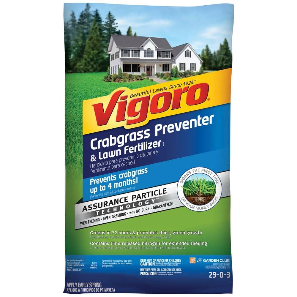 Vigoro 42.18 lbs. 15,000 sq. ft. Crabgrass Preventer and Lawn Fertilizer 3 Vigoro 42.18 lbs. 15,000 sq. ft. Crabgrass Preventer and Lawn Fertilizer