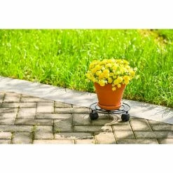 Vigoro 10 in. OPP Metal Wire Plant Caddy 10 Vigoro 10 in. OPP Metal Wire Plant Caddy -Green Haven Store vigoro planter caddies 710266500 1f 1000