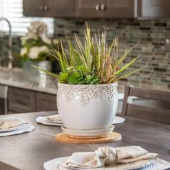 Vigoro 10 in. Bamboo Plant Saucer -Green Haven Store vigoro planter saucers bbs10vg 44 1000