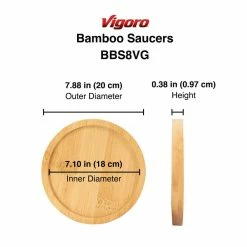 Vigoro 8 in. Bamboo Plant Saucer -Green Haven Store vigoro planter saucers bbs8vg 4f 1000