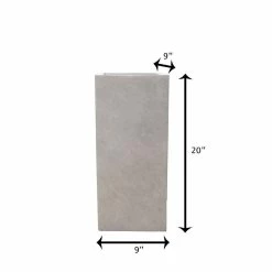 KANTE 20 in. H Square Weathered Concrete/Fiberglass Indoor Outdoor Modern Tall Planter -Green Haven Store weathered concrete kante plant pots osf0002a c80021 2 76 1000