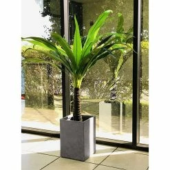 KANTE 19 in. H Square Weathered Concrete/Fiberglass Indoor Outdoor Modern Seamless Planter -Green Haven Store weathered concrete kante plant pots osf0007c c80021 2 44 1000