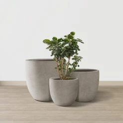 KANTE 20", 16.5" & 13.3"W Round Weathered Finish Concrete Planters Set of 3, Outdoor Indoor w/Drainage Hole & Rubber Plug 18 KANTE 20", 16.5" & 13.3"W Round Weathered Finish Concrete Planters Set of 3, Outdoor Indoor w/Drainage Hole & Rubber Plug -Green Haven Store weathered concrete kante plant pots rc0152bcd c80021 2 44 1000