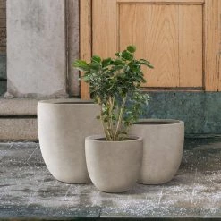 KANTE 20", 16.5" & 13.3"W Round Weathered Finish Concrete Planters Set of 3, Outdoor Indoor w/Drainage Hole & Rubber Plug 14 KANTE 20", 16.5" & 13.3"W Round Weathered Finish Concrete Planters Set of 3, Outdoor Indoor w/Drainage Hole & Rubber Plug -Green Haven Store weathered concrete kante plant pots rc0152bcd c80021 2 66 1000