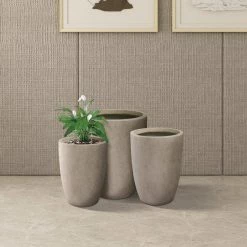 KANTE 22.4", 20.4" and 18.1"H Round Weathered Finish Concrete Planters Set of 3, Outdoor Indoor w/Drainage Hole & Rubber Plug 18 KANTE 22.4", 20.4" and 18.1"H Round Weathered Finish Concrete Planters Set of 3, Outdoor Indoor w/Drainage Hole & Rubber Plug -Green Haven Store weathered concrete kante plant pots rc0153bcd c80021 2 44 1000
