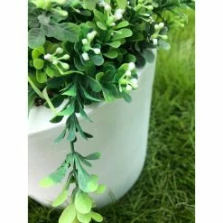 KANTE 12.9 in. Dia, Pure White Lightweight Concrete Modern Cylinder Outdoor Planter -Green Haven Store white kante plant pots rc0119b c80011 44 1000