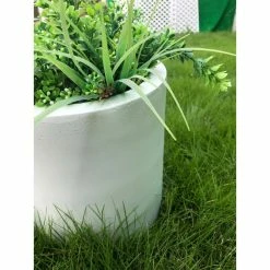 KANTE 12.9 in. Dia, Pure White Lightweight Concrete Modern Cylinder Outdoor Planter -Green Haven Store white kante plant pots rc0119b c80011 76 1000