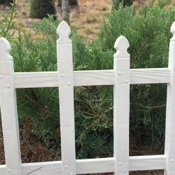 Vigoro 12 in. H White Classic Picket Style Plastic Garden Fence -Green Haven Store white plastic resin vigoro garden fencing 51502 fa 1000