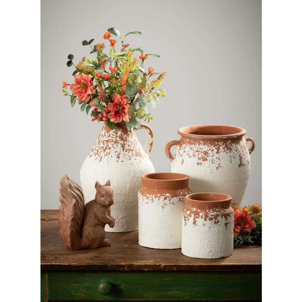 SULLIVANS White Ceramic Speckled Container (Set of 2) 4 SULLIVANS White Ceramic Speckled Container (Set of 2) - Image 2