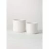 SULLIVANS White Ceramic Planter (Set of 2) -Green Haven Store white sullivans plant pots cm2952 64 1000
