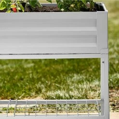 Vigoro Stand Up Steel Raised Garden Planter with Liner 12 Vigoro Stand Up Steel Raised Garden Planter with Liner -Green Haven Store white vigoro elevated garden beds 82230hd 44 1000