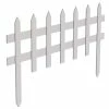 Vigoro 36 in. Wood Picket Garden Fence -Green Haven Store white vigoro garden fencing rc 74w 64 1000