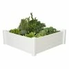 Vigoro 4 ft. x 4 ft. x 15 in. White Vinyl Raised Garden Bed 1 Vigoro 4 ft. x 4 ft. x 15 in. White Vinyl Raised Garden Bed -Green Haven Store white vigoro raised planter boxes 26001v 64 1000