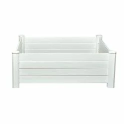 Vigoro 4 ft. x 4 ft. x 15 in. White Vinyl Raised Garden Bed 14 Vigoro 4 ft. x 4 ft. x 15 in. White Vinyl Raised Garden Bed -Green Haven Store white vigoro raised planter boxes 26001v fa 1000