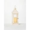 SULLIVANS 17.5 in. Lantern with LED Pillar Candle 1 SULLIVANS 17.5 in. Lantern with LED Pillar Candle -Green Haven Store whites sullivans outdoor lanterns gl43857 64 1000
